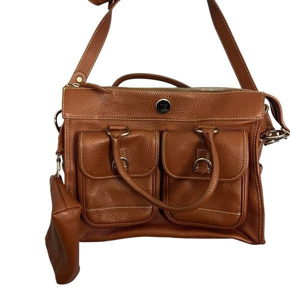 Dooney and Bourke Medium Brown Two Pocket Satchel - Picture 3 of 13